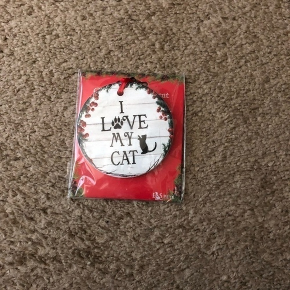 I Love My Cat NWT Christmas ornament!
